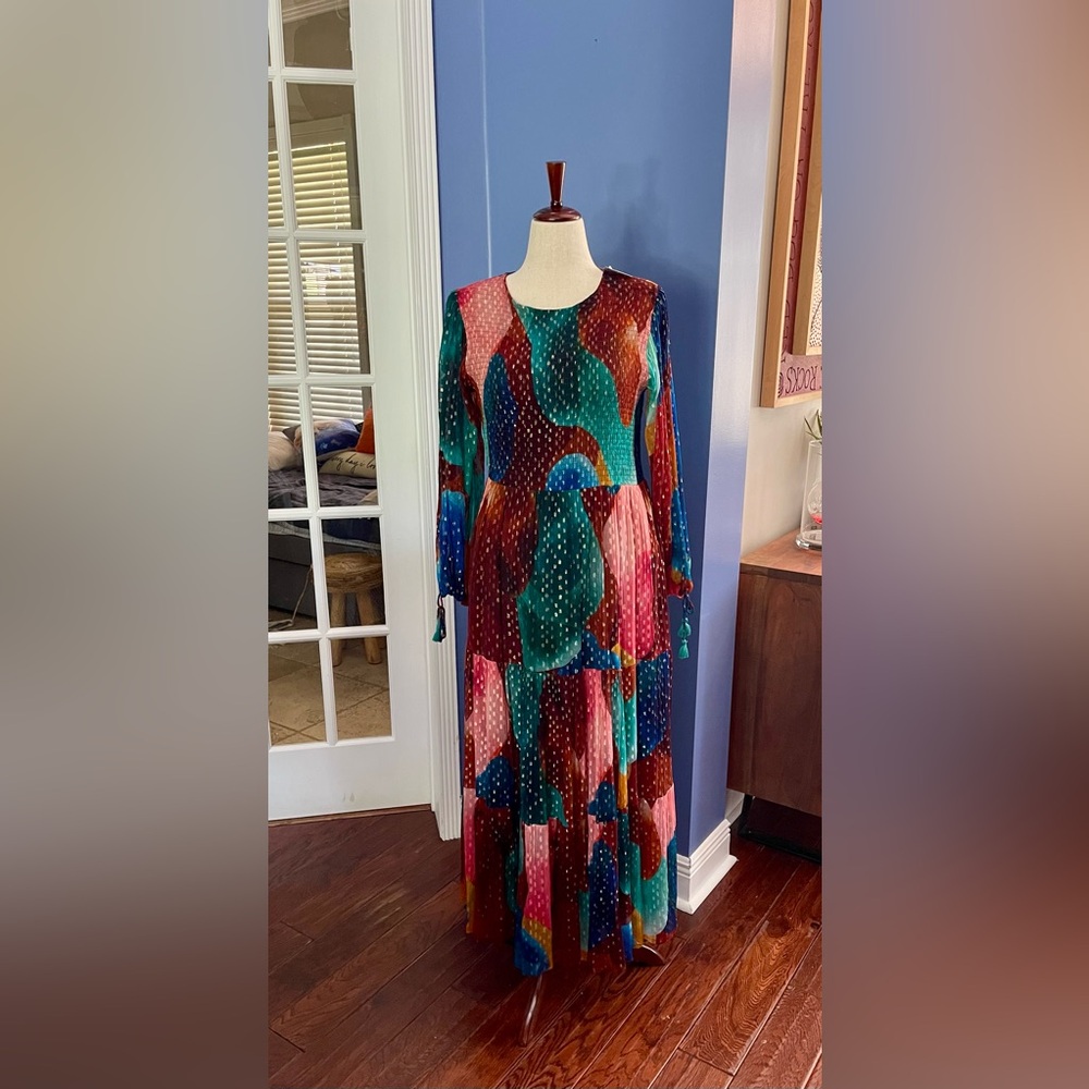 Oliphant Brand new Maxi Art Smocked Top Dress!!!